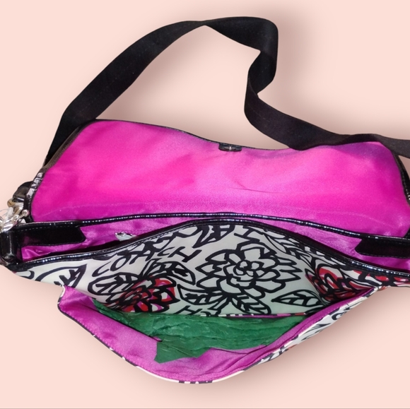 (NWT) Vintage COACH® Daisy Floral Graffiti Messenger Bag - Multicolor - Picture 13 of 16